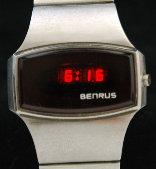 vintage digital watch red led