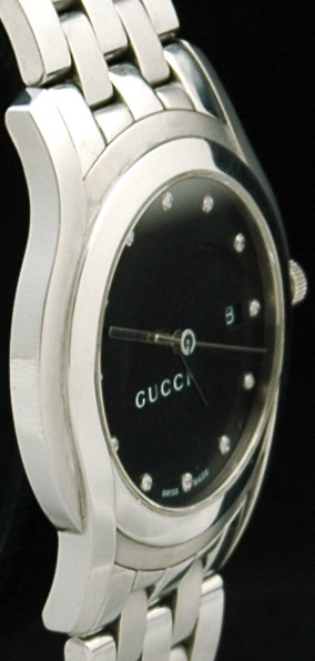 GUCCI 5500XL Diamond Mens WATCH SWISS AUTHENTIC G CLASS YA055213 STEEL 